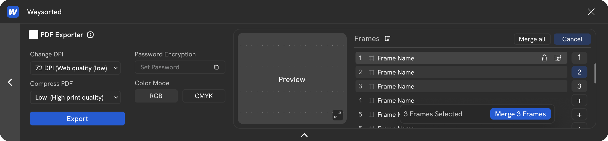 Waysorted PDF tool