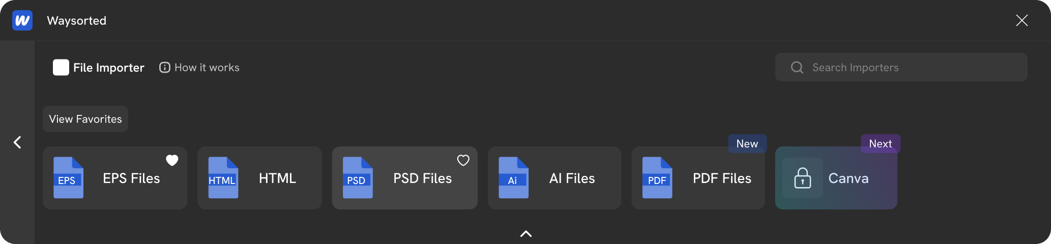 Waysorted file importer