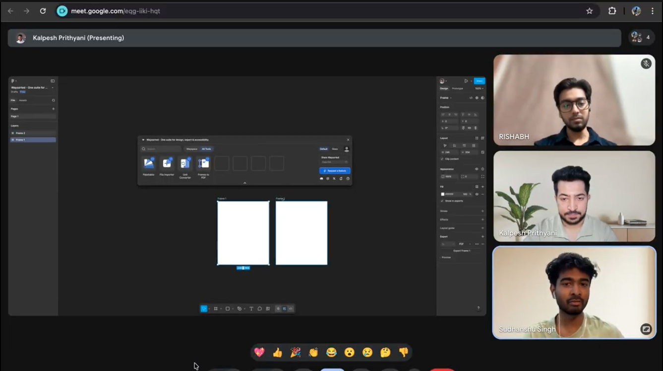 Waysorted user interview session