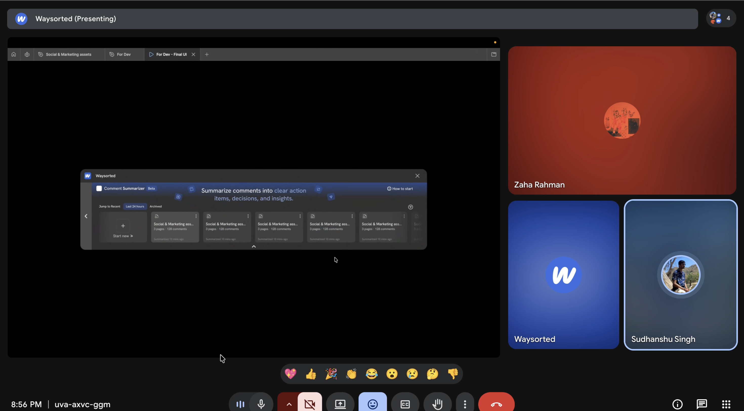 Waysorted user interview session